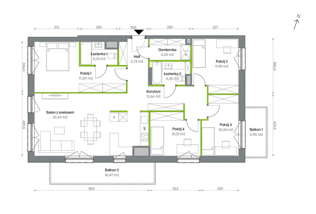 Mieszkanie 5-pokojowe Warszawa Targówek, ul. Oliwska. Zdjęcie 16
