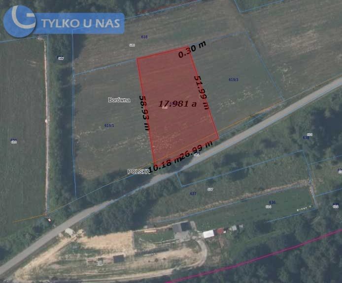 Działka budowlana Borówna. Zdjęcie 10