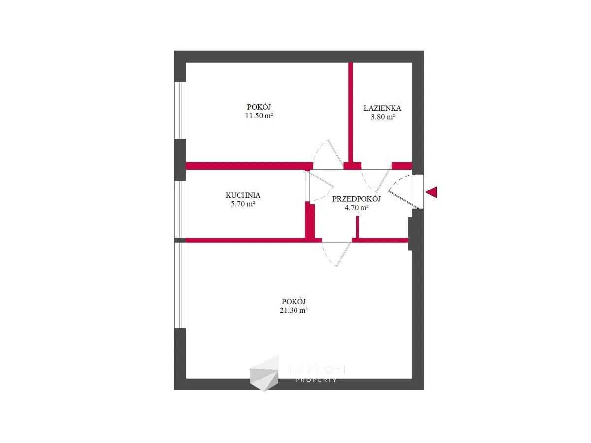 Mieszkanie 2-pokojowe Poznań Jeżyce, ul. Cypriana Kamila Norwida. Zdjęcie 12