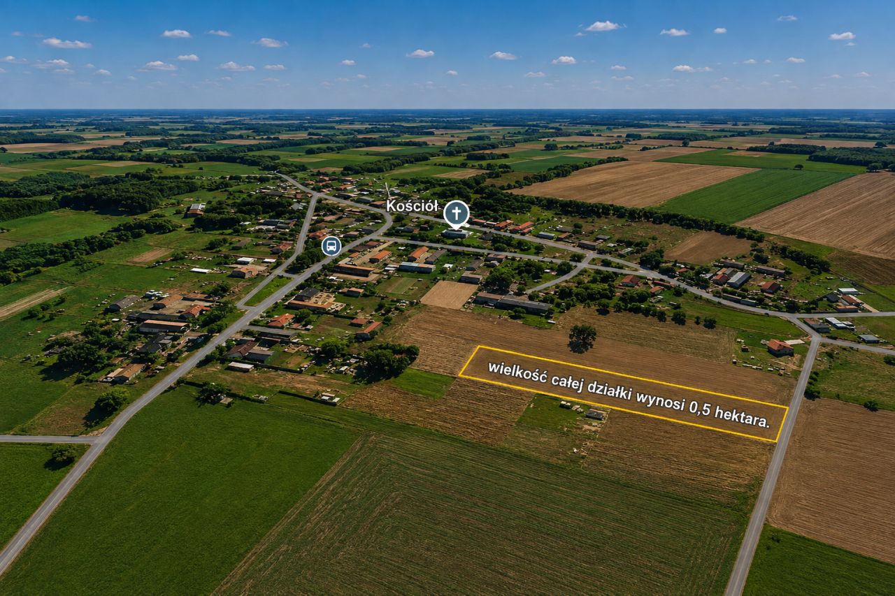 Działka rolno-budowlana Boryszyn, Polna. Zdjęcie 2