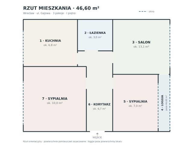 Mieszkanie 3-pokojowe Wrocław Krzyki, ul. Gajowa. Zdjęcie 21