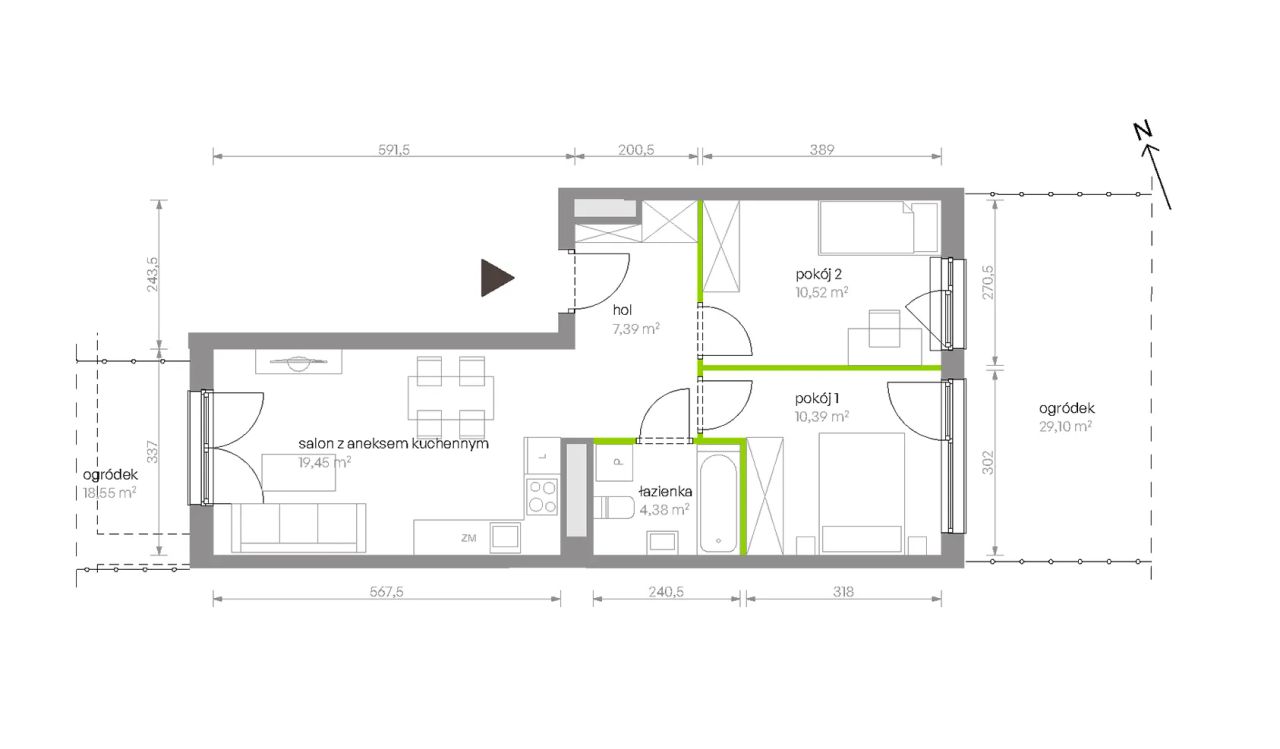 Mieszkanie 3-pokojowe Warszawa Chrzanów, ul. Szeligowska. Zdjęcie 8