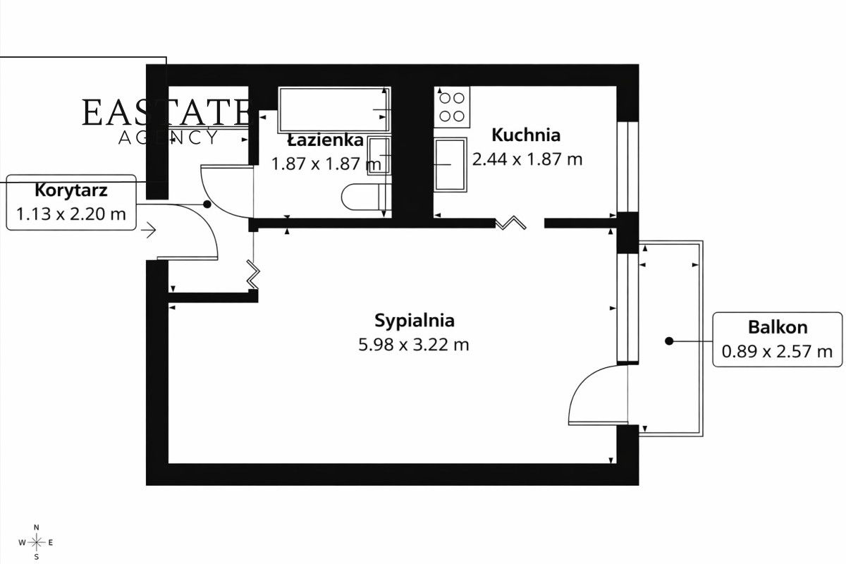 Mieszkanie 1-pokojowe Gdańsk Oliwa, ul. Karpacka. Zdjęcie 9