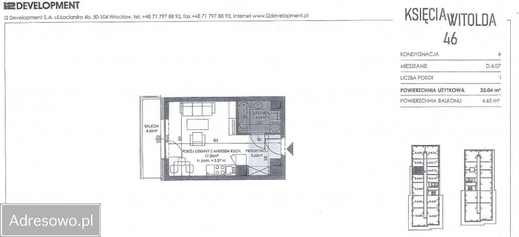 Mieszkanie 1-pokojowe Wrocław Śródmieście, ul. Księcia Witolda. Zdjęcie 18
