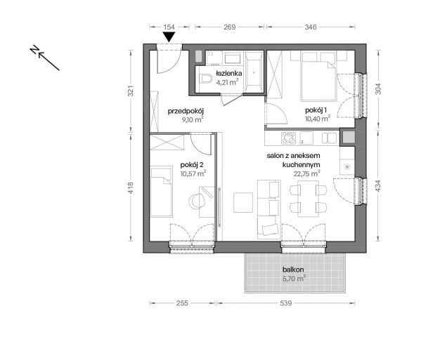 Mieszkanie 3-pokojowe Katowice Brynów, ul. Ceglana. Zdjęcie 7
