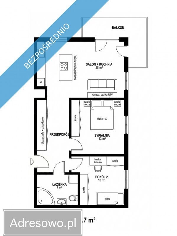 Mieszkanie 3-pokojowe Wrocław Jagodno, ul. Antonia Vivaldiego. Zdjęcie 6