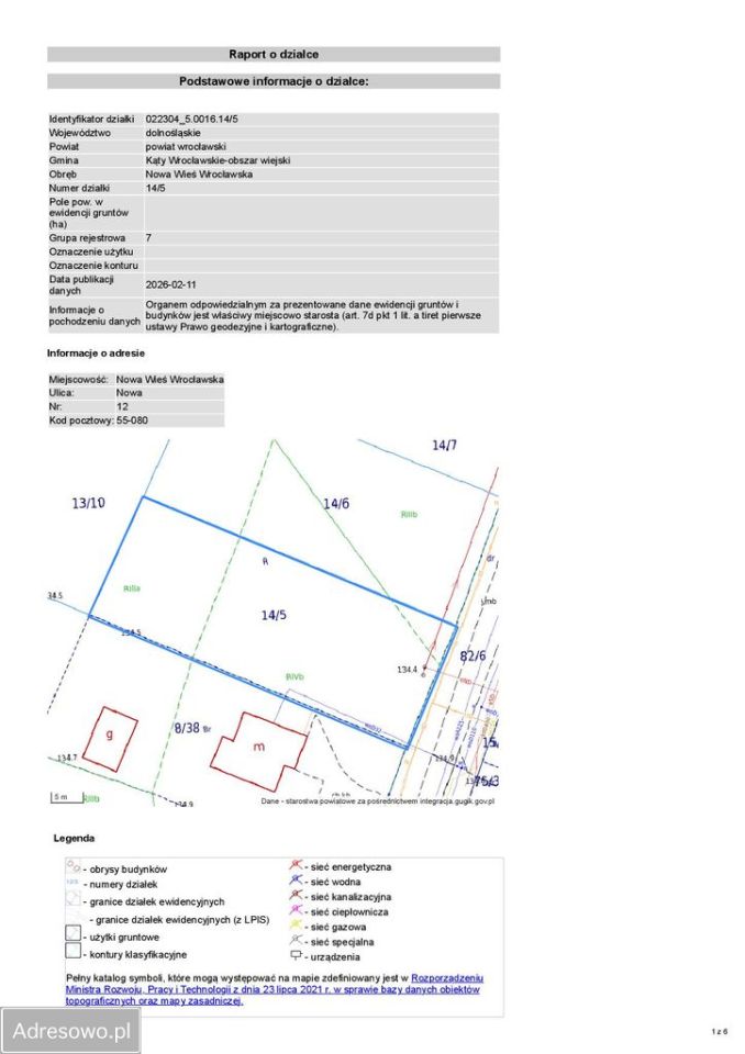 Działka budowlana Nowa Wieś Wrocławska, ul. Nowa. Zdjęcie 3