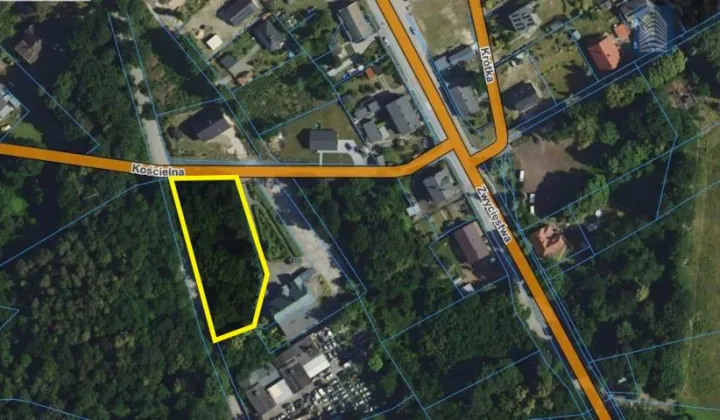 Działka inwestycyjna Knurów Krywałd, ul. Zwycięstwa