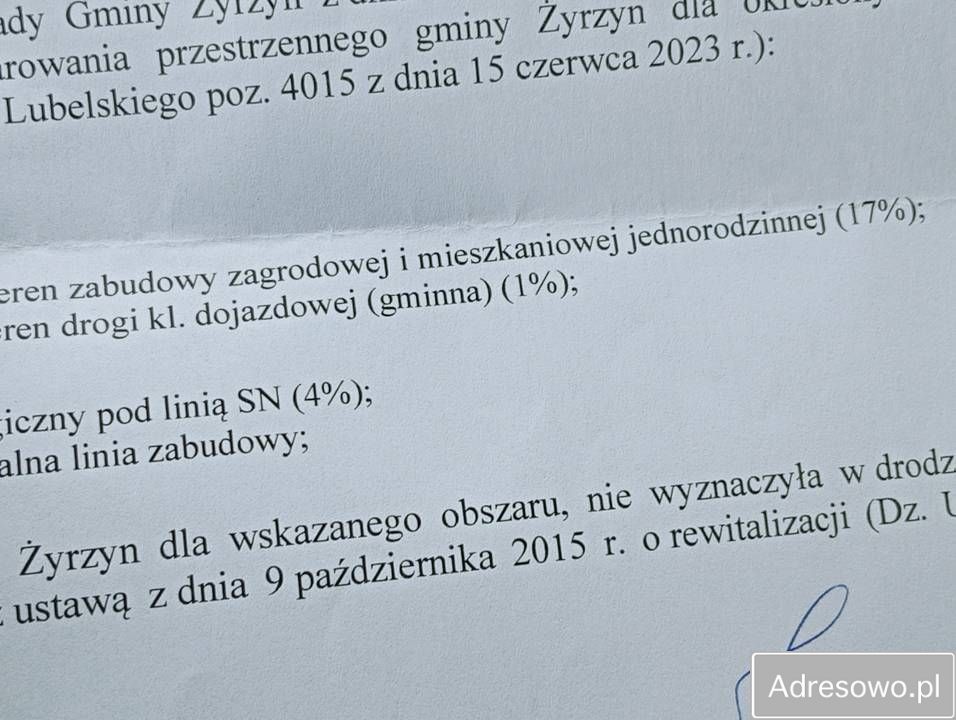 Działka rolno-budowlana Żyrzyn. Zdjęcie 2
