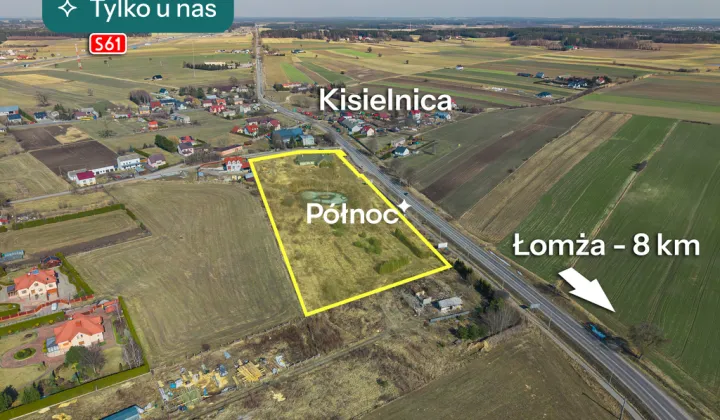 Działka inwestycyjna Kisielnica