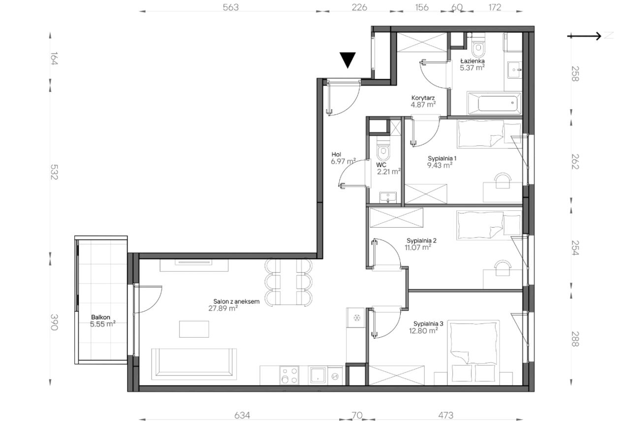 Mieszkanie 4-pokojowe Warszawa Praga-Południe, ul. Podskarbińska. Zdjęcie 7