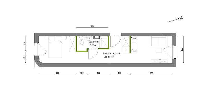 Mieszkanie 1-pokojowe Wrocław Ołtaszyn, ul. Orawska. Zdjęcie 8