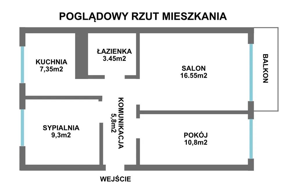 Mieszkanie 3-pokojowe Sosnowiec Centrum, ul. Żurawia. Zdjęcie 7