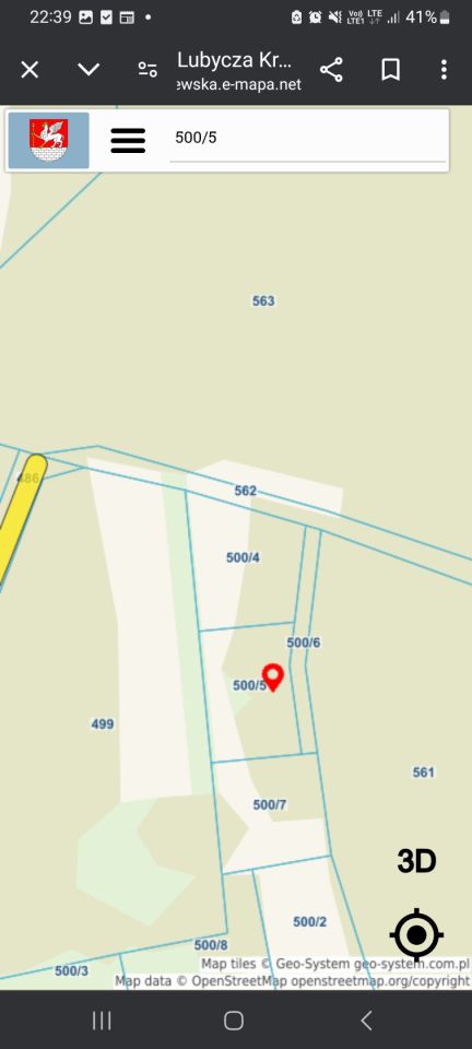 Działka budowlana Hrebenne Jalinka