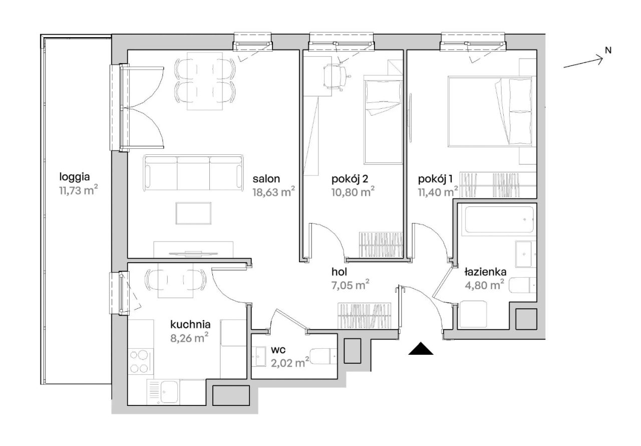 Mieszkanie 3-pokojowe Poznań Starołęka, ul. Unii Lubelskiej. Zdjęcie 7