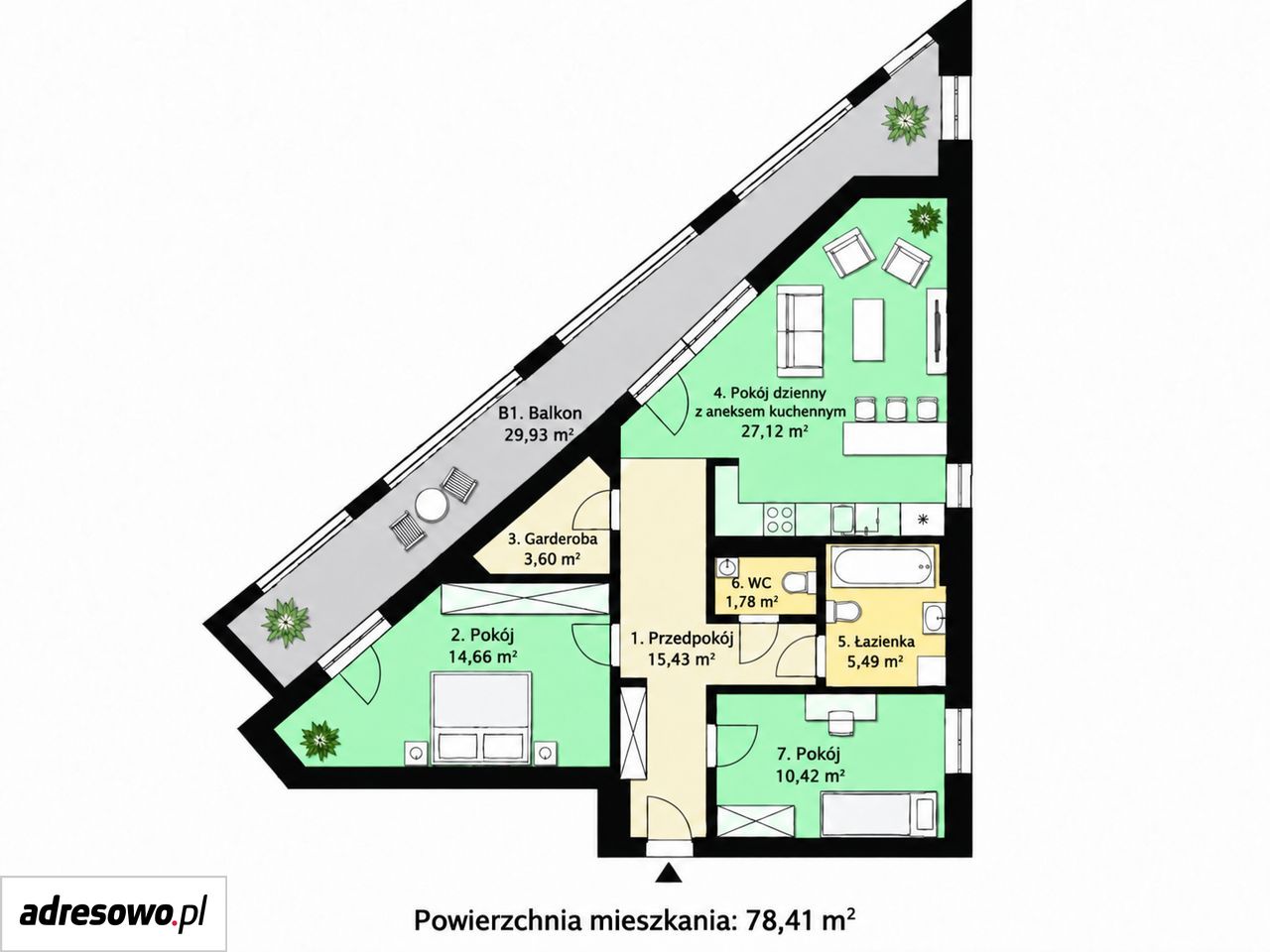 Mieszkanie 3-pokojowe Rzeszów Słocina, ul. Ignacego Paderewskiego. Zdjęcie 19
