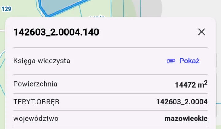 Działka rolna Chlewiska
