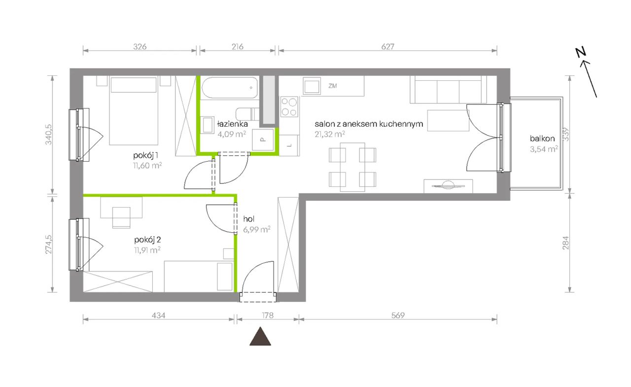 Mieszkanie 3-pokojowe Warszawa Chrzanów, ul. Szeligowska. Zdjęcie 8