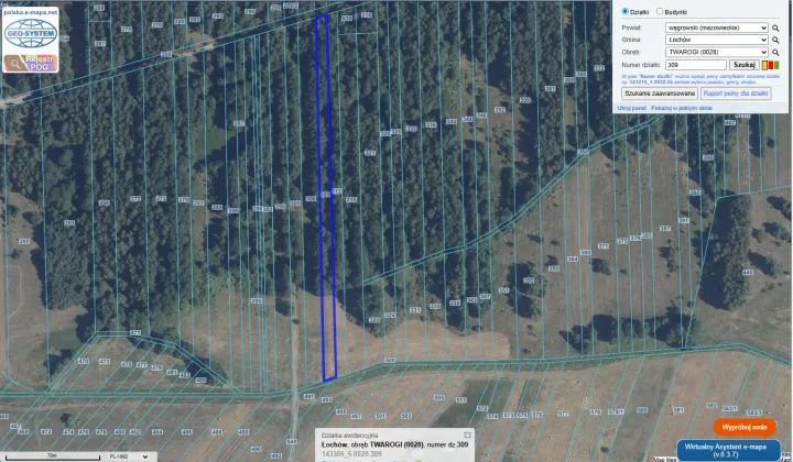 Działka rekreacyjna Twarogi