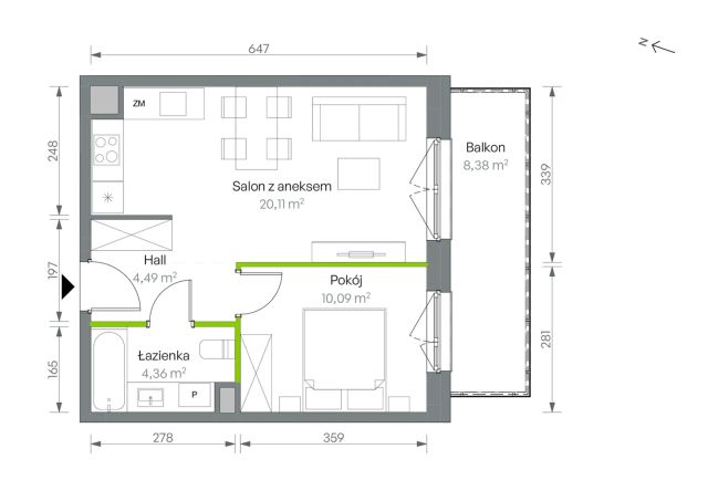Mieszkanie 2-pokojowe Warszawa Targówek, ul. Oliwska. Zdjęcie 16