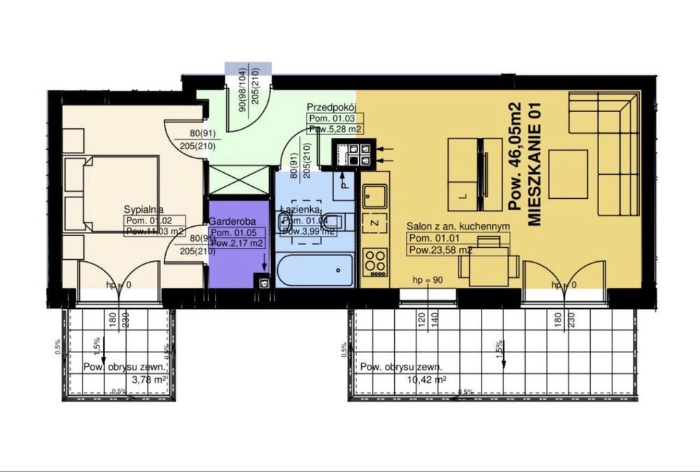 Mieszkanie 2-pokojowe Łódź Widzew, ul. Stanisława Przybyszewskiego. Zdjęcie 8