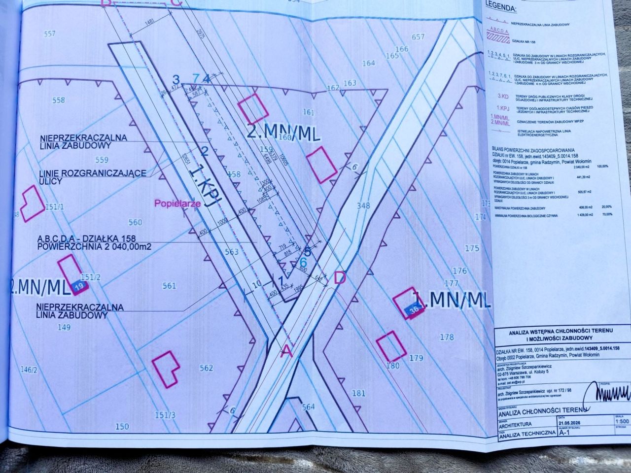 Działka budowlana Nowe Załubice Popielarze. Zdjęcie 4