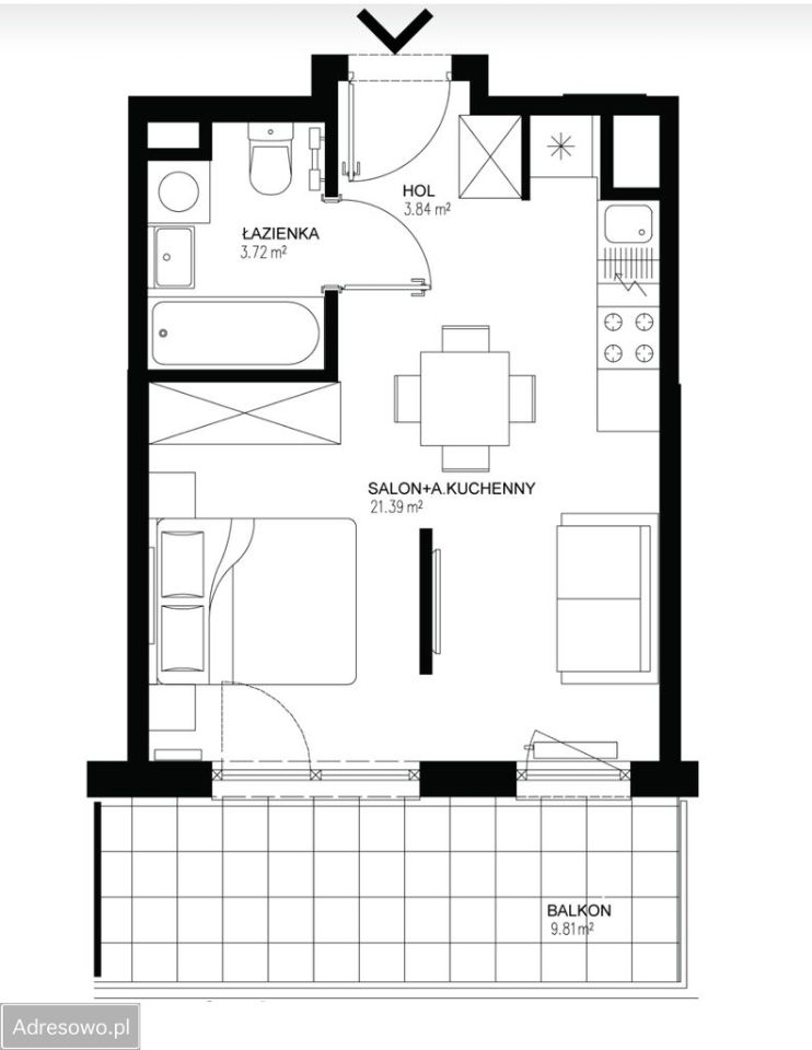 Mieszkanie 1-pokojowe Warszawa Mokotów, ul. Bokserska. Zdjęcie 14