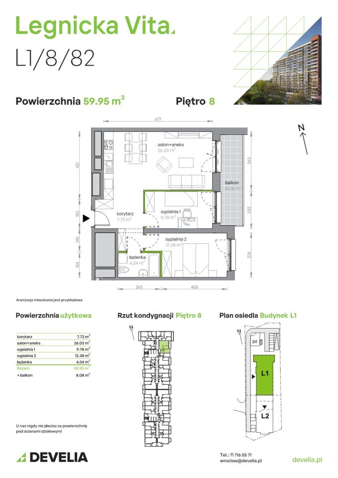 Mieszkanie 3-pokojowe Wrocław Popowice, ul. Legnicka. Zdjęcie 8