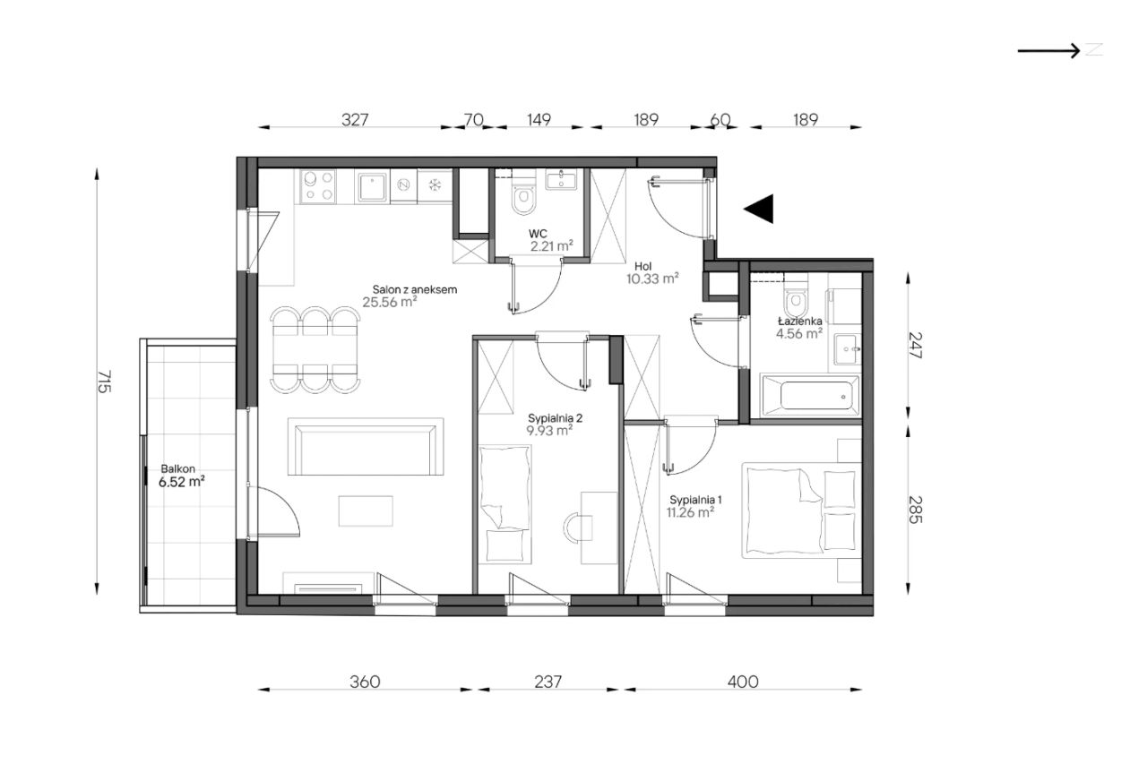 Mieszkanie 3-pokojowe Warszawa Praga-Południe, ul. Podskarbińska. Zdjęcie 7