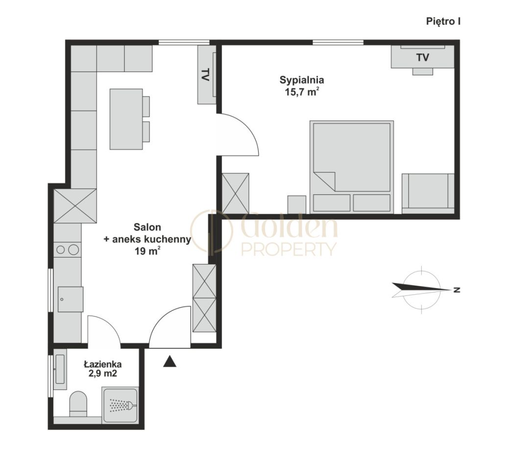 Mieszkanie 2-pokojowe Gdańsk Brzeźno, ul. Brzeźnieńska. Zdjęcie 19