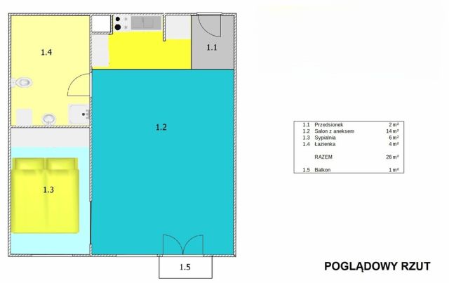 Mieszkanie 2-pokojowe Wrocław Grabiszyn. Zdjęcie 7