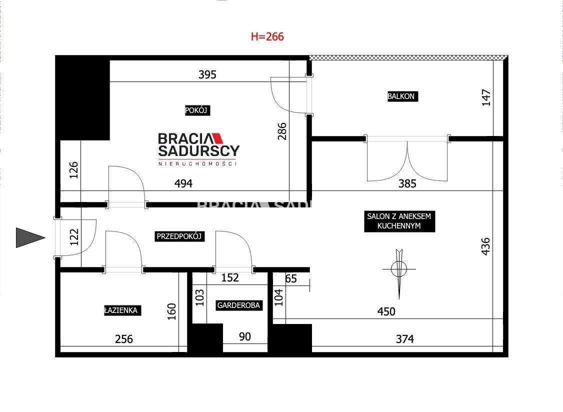 Mieszkanie 2-pokojowe Kraków Mistrzejowice, ul. Powstańców. Zdjęcie 22