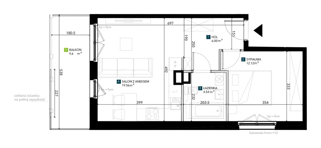 Mieszkanie 2-pokojowe Wrocław Krzyki, ul. Świeradowska. Zdjęcie 5