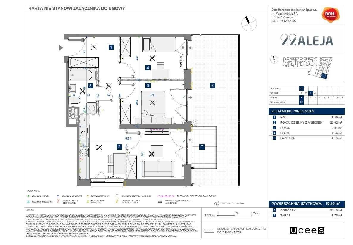 Mieszkanie 3-pokojowe Kraków Prądnik Czerwony. Zdjęcie 3
