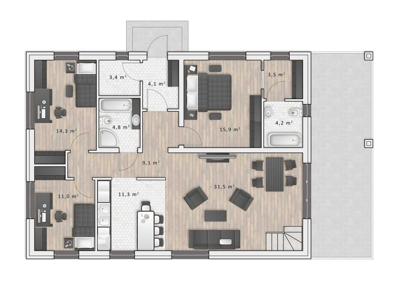 dom wolnostojący, 5 pokoi Tarnawa Dolna. Zdjęcie 2