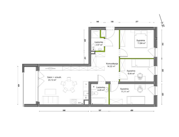 Mieszkanie 4-pokojowe Wrocław Ołtaszyn, ul. Orawska. Zdjęcie 8