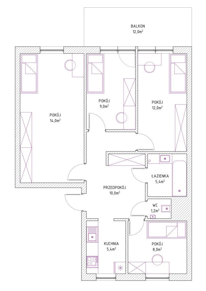 Mieszkanie 4-pokojowe Rzeszów, ul. Dominikańska. Zdjęcie 9