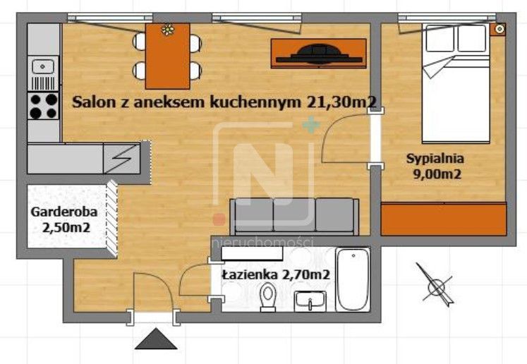 Mieszkanie 2-pokojowe Warszawa Mokotów, ul. Bernardyńska. Zdjęcie 8