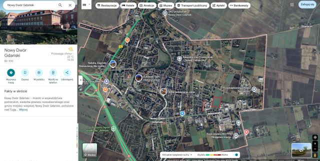 Działka budowlana Nowy Dwór Gdański Centrum, ul. Warszawska. Zdjęcie 1