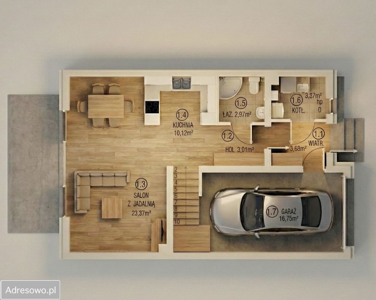 dom szeregowy, 4 pokoje Piekary Śląskie, ul. Maksymiliana Jasionowskiego. Zdjęcie 6