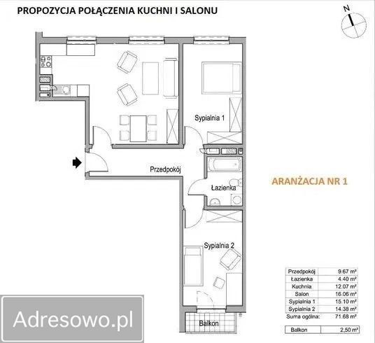 Mieszkanie 3-pokojowe Wrocław Krzyki, ul. Babiego Lata. Zdjęcie 7