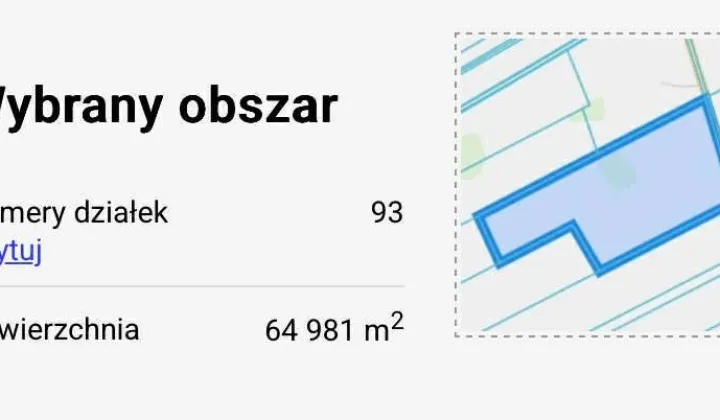 Działka rolna Wasilówka