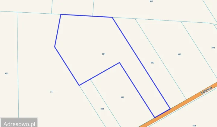 Działka rolna Siemianówka, ul. Łąkowa