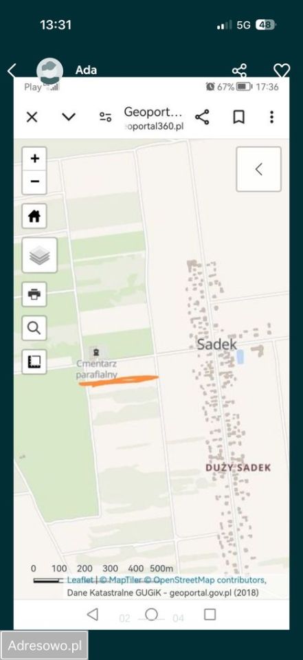 Działka rolna Sadek Duży Sadek. Zdjęcie 3