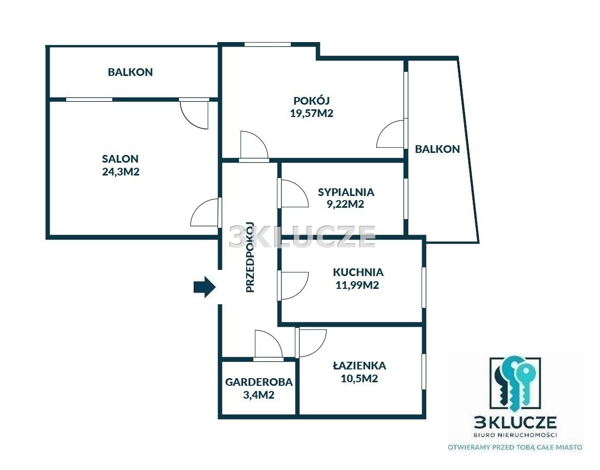 Mieszkanie 3-pokojowe Lublin Czechów. Zdjęcie 9
