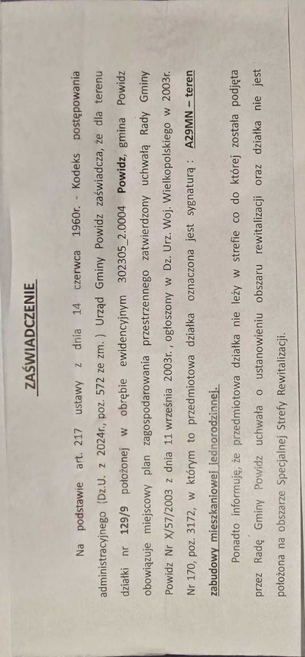 Działka budowlana Powidz. Zdjęcie 4