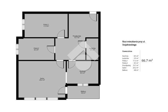Mieszkanie 3-pokojowe Kraków Kurdwanów, ul. Stanisława Stojałowskiego. Zdjęcie 14