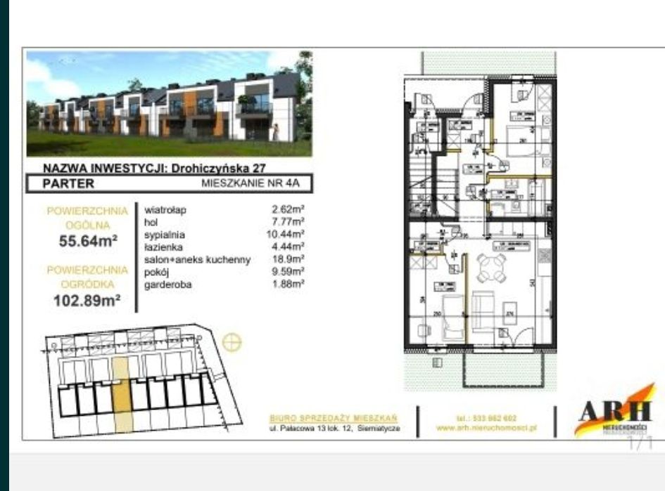 Mieszkanie 3-pokojowe Siemiatycze, ul. Drohiczyńska