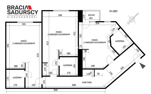 Mieszkanie 3-pokojowe Kraków Śródmieście, al. Zygmunta Krasińskiego. Zdjęcie 3