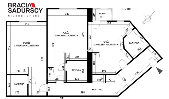 Mieszkanie 3-pokojowe Kraków Śródmieście, al. Zygmunta Krasińskiego